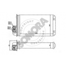 223250 SOMORA Теплообменник, отопление салона