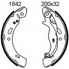 01842 BSF Комплект тормозных колодок