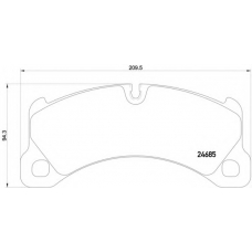 P 65 026 BREMBO Комплект тормозных колодок, дисковый тормоз