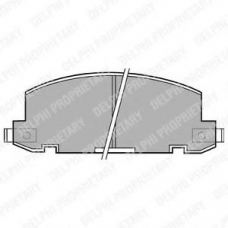 LP412 DELPHI Комплект тормозных колодок, дисковый тормоз