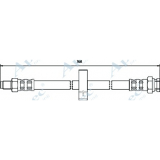 HOS3480 APEC Тормозной шланг