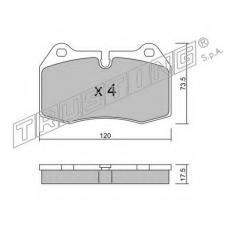 661.0 TRUSTING Комплект тормозных колодок, дисковый тормоз