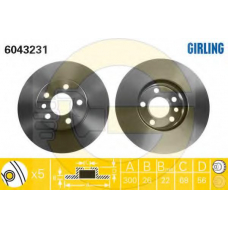 6043231 GIRLING Тормозной диск
