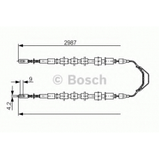 1 987 477 031 BOSCH Трос, стояночная тормозная система