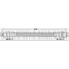 BBH7091 BORG & BECK Тормозной шланг