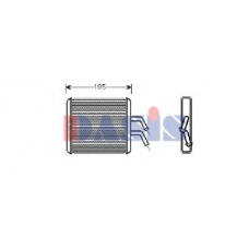 516010N AKS DASIS Теплообменник, отопление салона