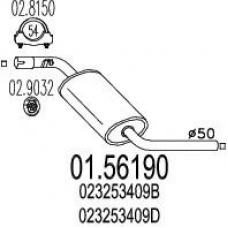 01.56190 MTS Средний глушитель выхлопных газов