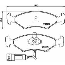 8DB 355 010-301 HELLA PAGID Комплект тормозных колодок, дисковый тормоз