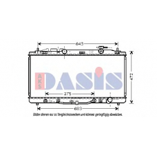 210209N AKS DASIS Радиатор, охлаждение двигателя