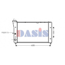 041810N AKS DASIS Радиатор, охлаждение двигателя