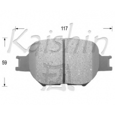 FK2180 KAISHIN Комплект тормозных колодок, дисковый тормоз