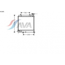 HY2085 AVA Радиатор, охлаждение двигателя