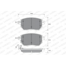 151-2228 WEEN Комплект тормозных колодок, дисковый тормоз