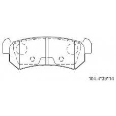 KD9735 ASIMCO Комплект тормозных колодок, дисковый тормоз