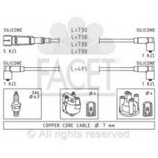 4.9518 FACET Комплект проводов зажигания