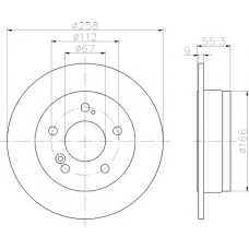 8DD 355 100-961 HELLA PAGID Тормозной диск