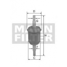 WK 31/2 MANN-FILTER Топливный фильтр; фильтр, система вентиляции карте