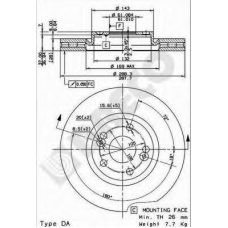 BS 8407 BRECO Тормозной диск