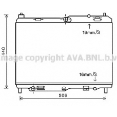 FD2441 AVA Радиатор, охлаждение двигателя