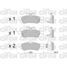 822-556-1 CIFAM Комплект тормозных колодок, дисковый тормоз
