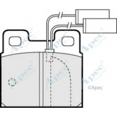 PAD484 APEC Комплект тормозных колодок, дисковый тормоз