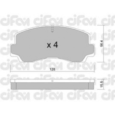 822-243-0 CIFAM Комплект тормозных колодок, дисковый тормоз