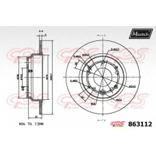 863112.0000 MAXTECH Тормозной диск