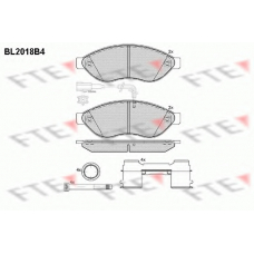 BL2018B4 FTE Комплект тормозных колодок, дисковый тормоз