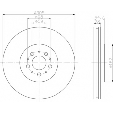 8DD 355 106-171 HELLA PAGID Тормозной диск