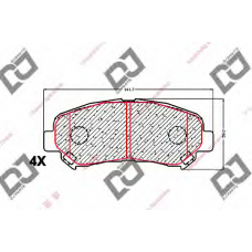 BP1522 DJ PARTS Комплект тормозных колодок, дисковый тормоз