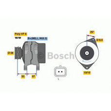 0 986 080 870 BOSCH Генератор