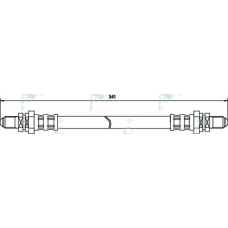 HOS3011 APEC Тормозной шланг