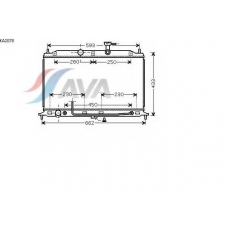 KA2078 AVA Радиатор, охлаждение двигателя