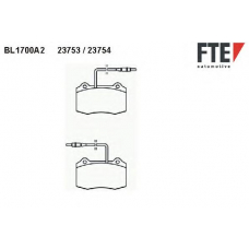 BL1700A2 FTE Комплект тормозных колодок, дисковый тормоз