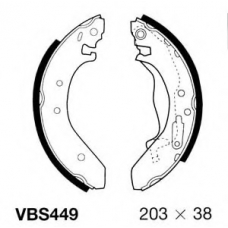 VBS449 MOTAQUIP Комплект тормозных колодок