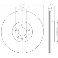 8DD 355 121-411 HELLA PAGID Тормозной диск