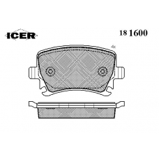 181600 ICER Комплект тормозных колодок, дисковый тормоз