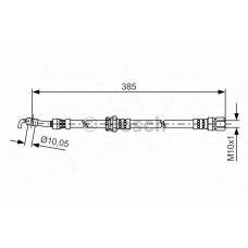 1 987 481 385 BOSCH Тормозной шланг