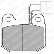 LP485 DELPHI Комплект тормозных колодок, дисковый тормоз