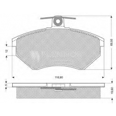 FB210152 FLENNOR Комплект тормозных колодок, дисковый тормоз