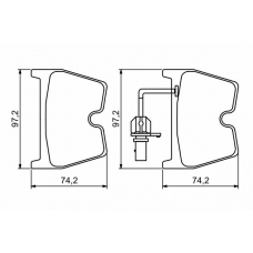 0 986 494 216 BOSCH Комплект тормозных колодок, дисковый тормоз