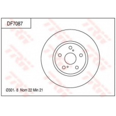 DF7087 TRW Тормозной диск