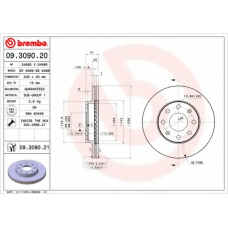 09.3090.20 BREMBO Тормозной диск