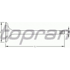 206 538 TOPRAN Впускной клапан