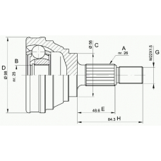 CVJ5166.10 OPEN PARTS Шарнирный комплект, приводной вал