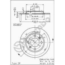 08.5334.10 BREMBO Тормозной диск