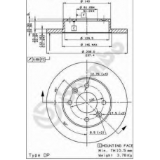 BS 7310 BRECO Тормозной диск