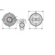 MSC413 AVA Сцепление, вентилятор радиатора
