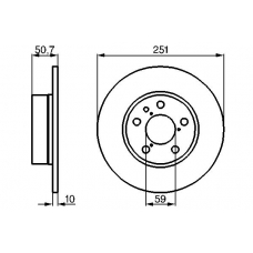 0 986 478 341 BOSCH Тормозной диск