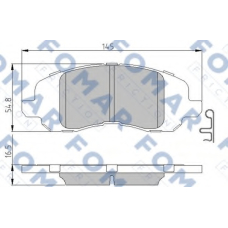 FO 973981 FOMAR ROULUNDS Комплект тормозных колодок, дисковый тормоз